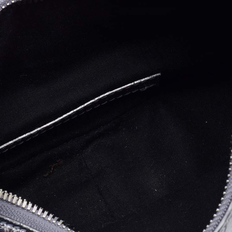 Pre Owned Balenciaga Silver Leather XS Le Cagole Chain Shoulder Bag