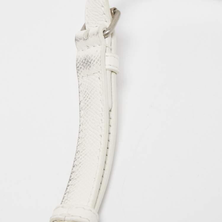 Pre Owned Balenciaga White Graffiti Leather Everyday Crossbody Bag