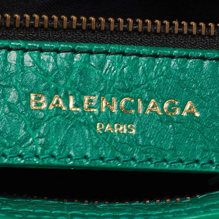 Pre Owned Balenciaga Green Leather Mini RH Classic City Bag