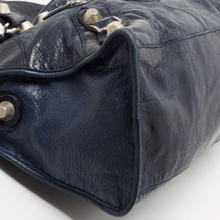Pre Owned Balenciaga Blue Leather GGH Part Time Bag