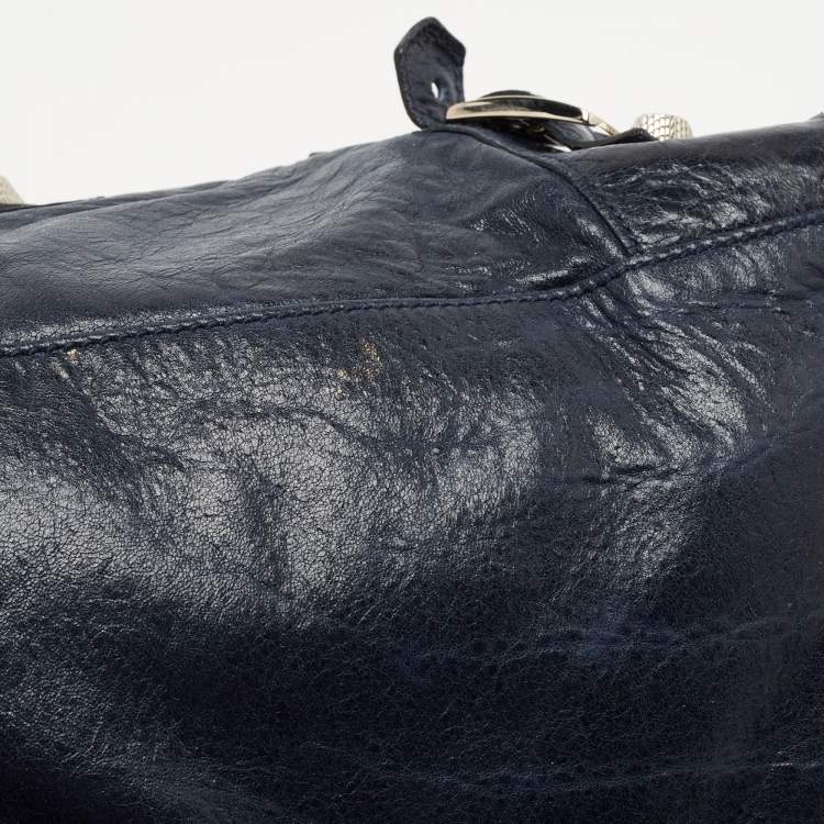 Pre Owned Balenciaga Blue Leather GGH Part Time Bag