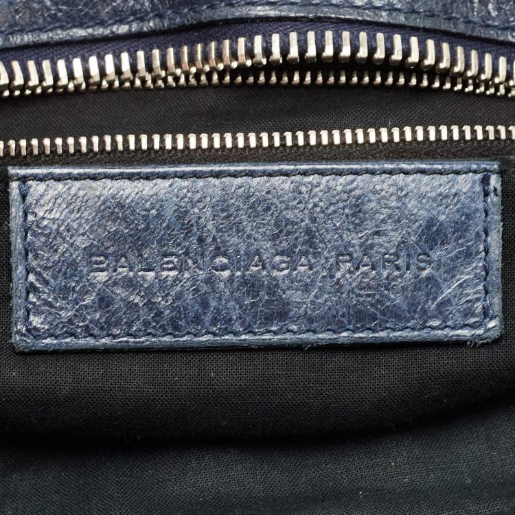 Pre Owned Balenciaga Blue Leather GGH Part Time Bag