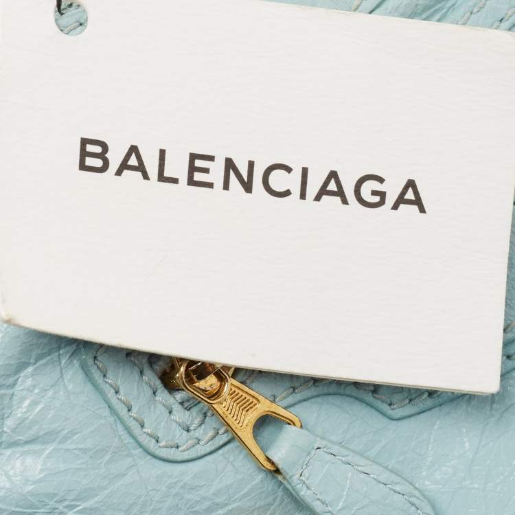 Pre Owned Balenciaga Blue Leather Classic Hip Crossbody Bag