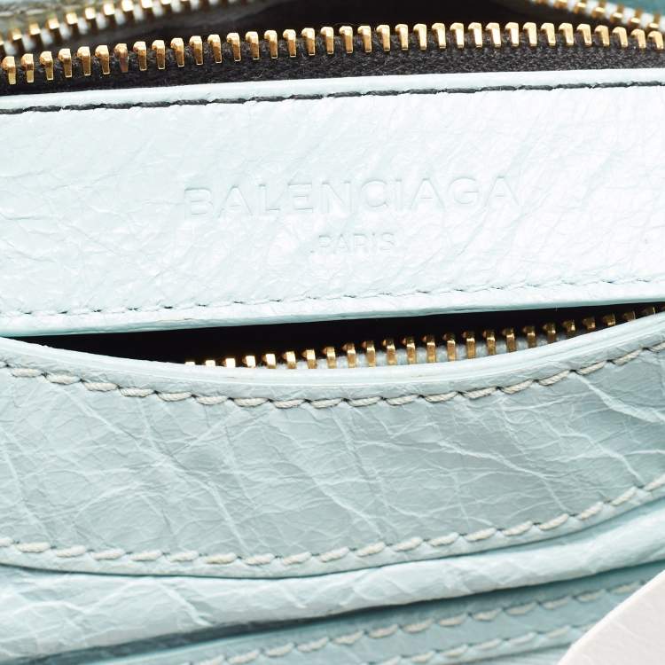 Pre Owned Balenciaga Blue Leather Classic Hip Crossbody Bag