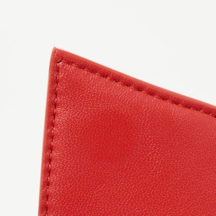 Pre Owned Balenciaga Red Leather Small Hourglass Box Top Handle Bag