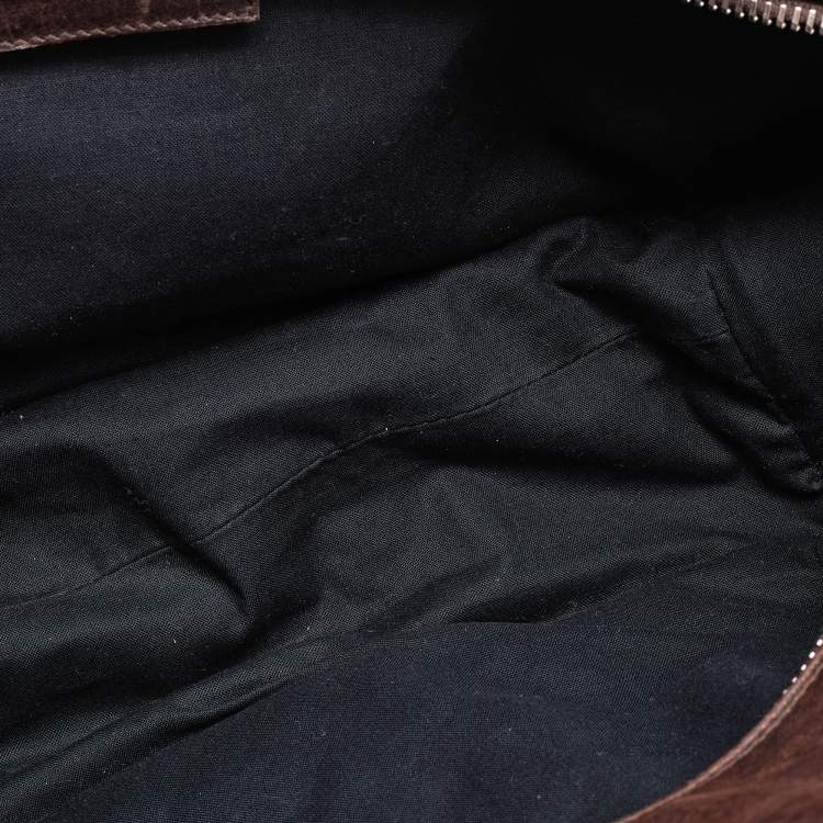 Pre Owned Balenciaga Brown Quilted Matelassé Leather MM Bag