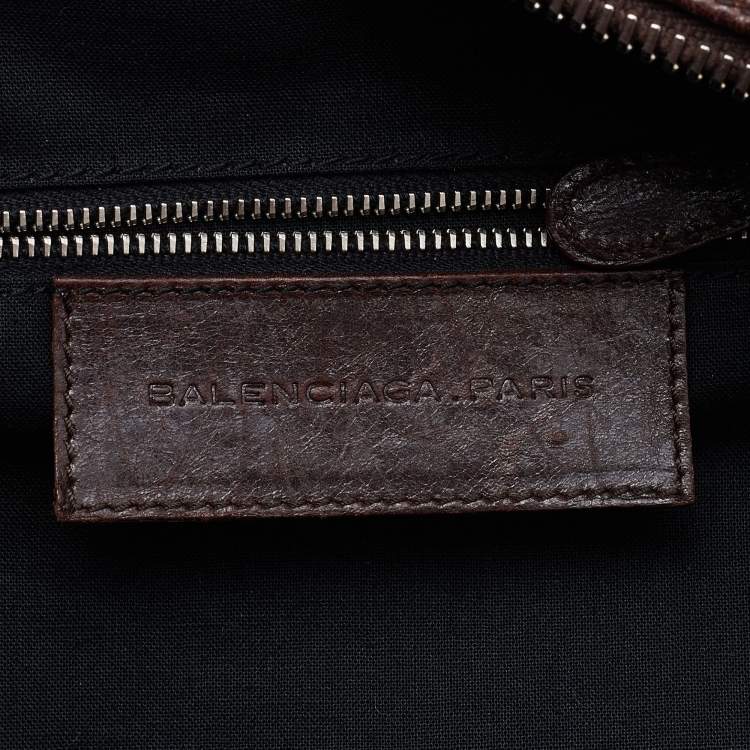 Pre Owned Balenciaga Brown Quilted Matelassé Leather MM Bag
