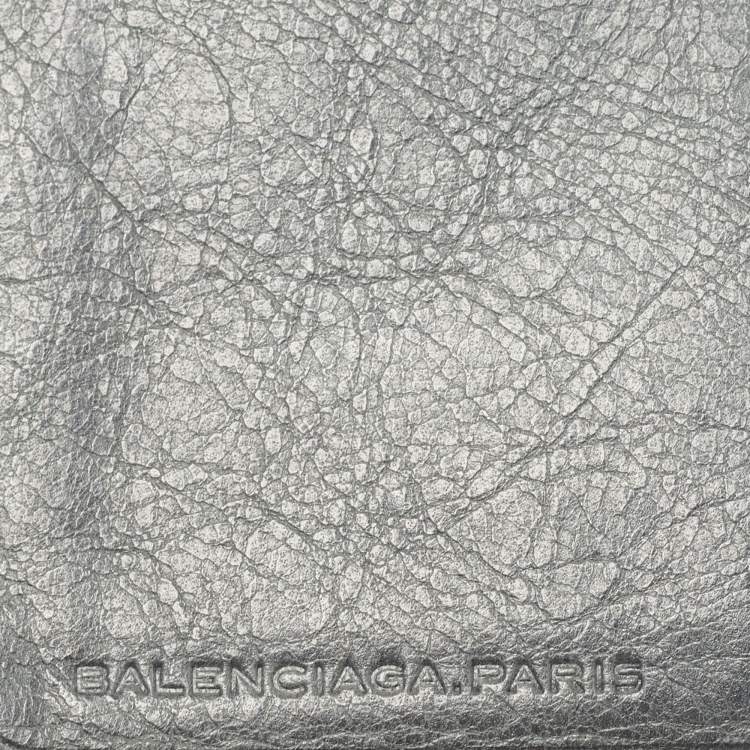 Pre Owned Balenciaga Dark Green Leather French Flap Wallet