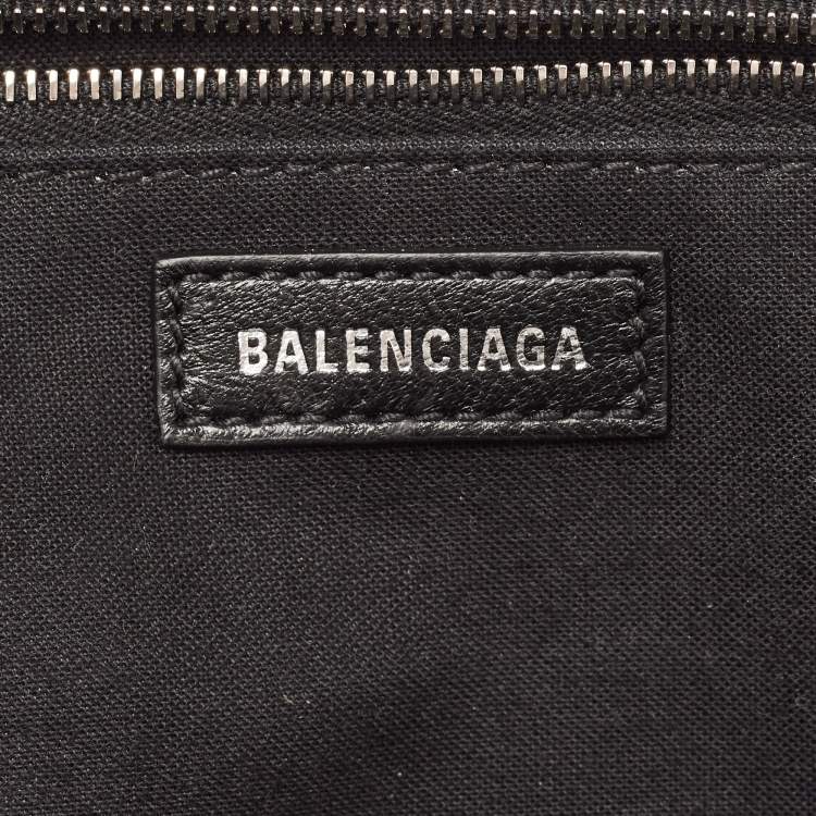Pre Owned Balenciaga White Croc Embossed Leather XS Cloud Clutch Bag