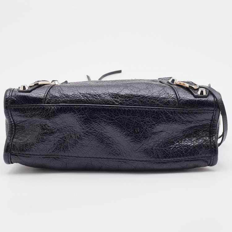 Pre Owned Balenciaga Black Leather Mini RH Classic City Bag