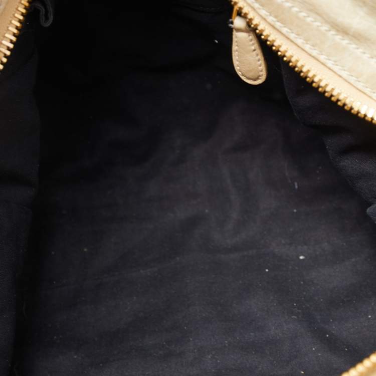 Pre Owned Balenciaga Argent Leather Giant 21 Gold Motorcycle City Bag