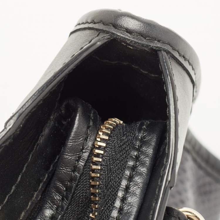 Pre Owned Balenciaga Black/Indigo Leather and Python Mini Classic Metallic Edge City Bag