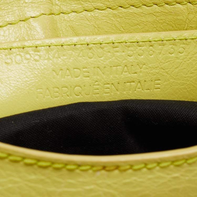 Pre Owned Balenciaga Light Green Leather Mini Classic City Tote