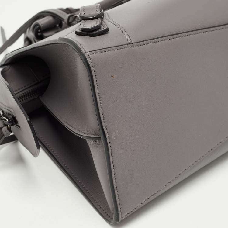 Pre Owned Balenciaga Grey Leather Small Neo Classic Tote