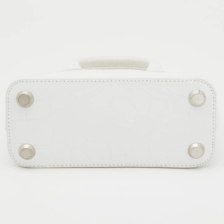 Pre Owned Balenciaga White Leather XXS Ville Satchel