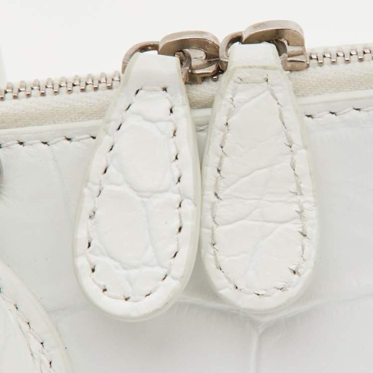 Pre Owned Balenciaga White Leather XXS Ville Satchel