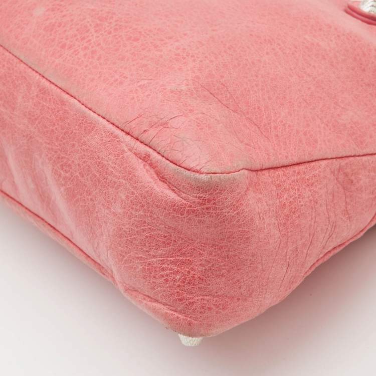 Pre Owned Balenciaga Pink Leather RSH Town Bag