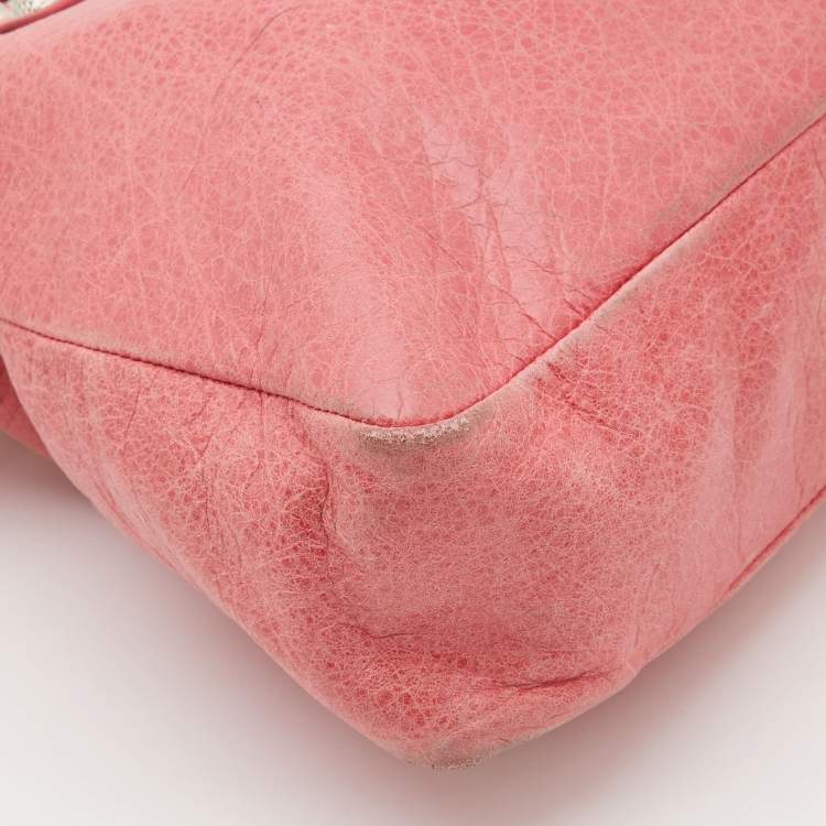 Pre Owned Balenciaga Pink Leather RSH Town Bag