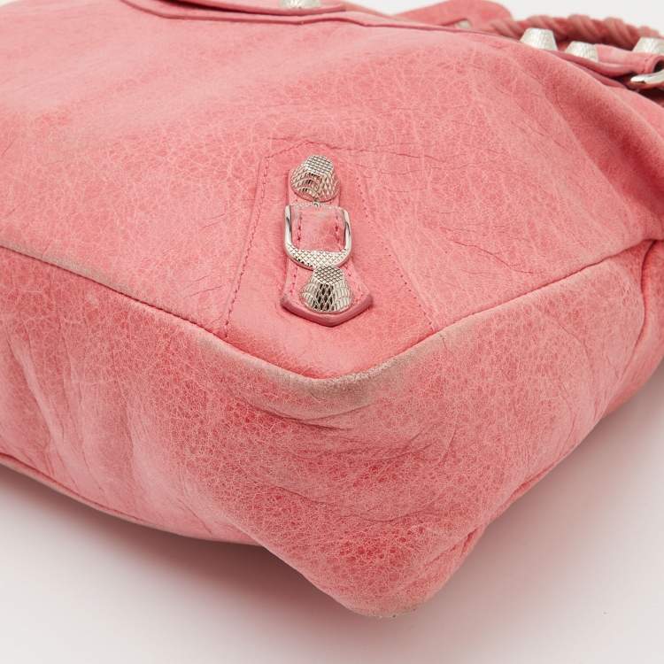 Pre Owned Balenciaga Pink Leather RSH Town Bag