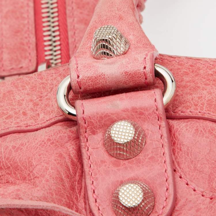 Pre Owned Balenciaga Pink Leather RSH Town Bag