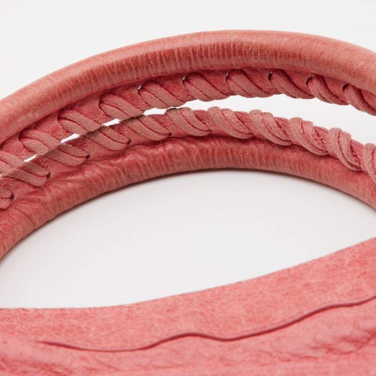 Pre Owned Balenciaga Pink Leather RSH Town Bag