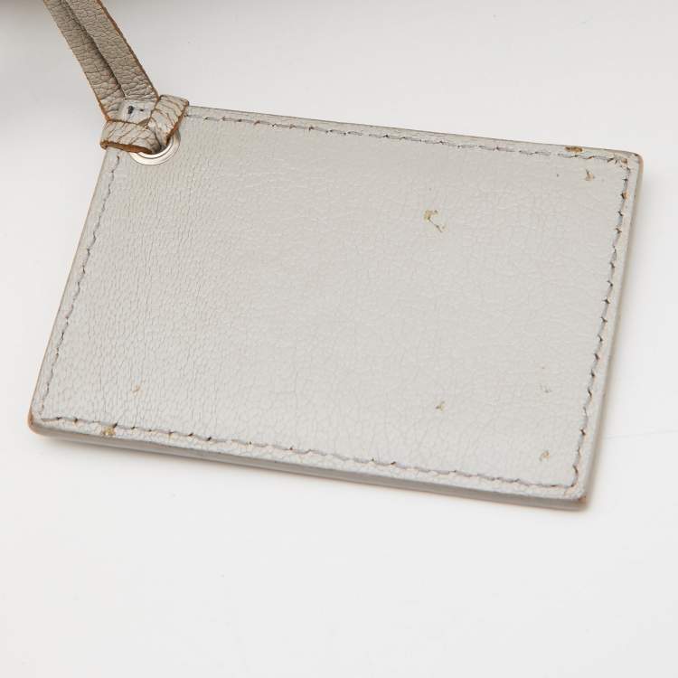 Pre Owned Balenciaga Gris Glace Leather Mini Classic Metallic Edge City Bag