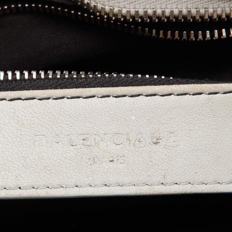 Pre Owned Balenciaga Gris Glace Leather Mini Classic Metallic Edge City Bag