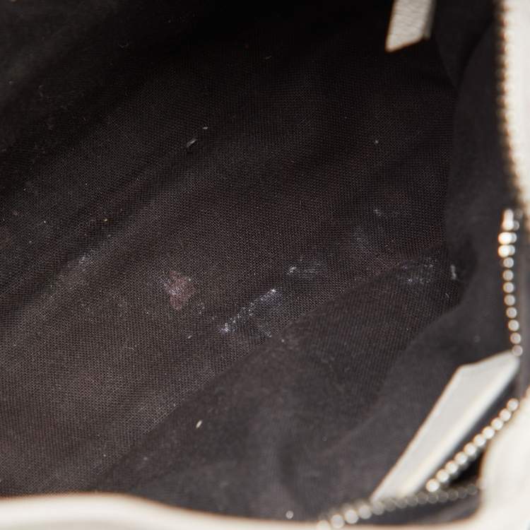 Pre Owned Balenciaga Gris Glace Leather Mini Classic Metallic Edge City Bag