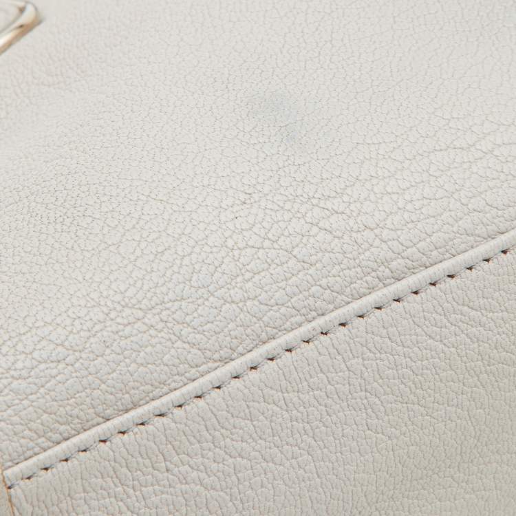 Pre Owned Balenciaga Gris Glace Leather Mini Classic Metallic Edge City Bag