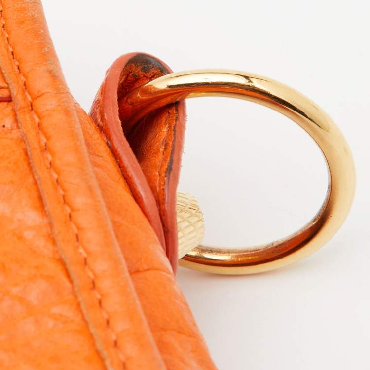 Pre Owned Balenciaga Tangerine Leather Mini RH City Bag