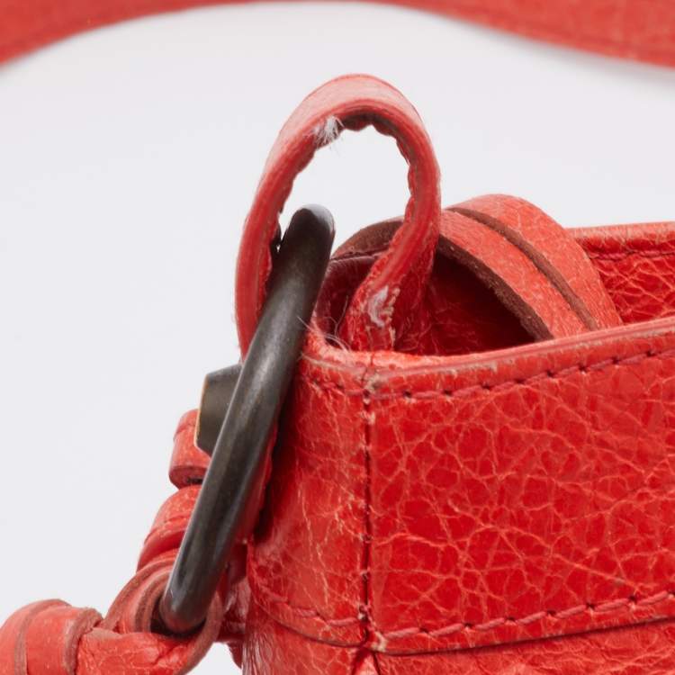 Pre Owned Balenciaga Rose Corail Leather Classic Hip Crossbody Bag