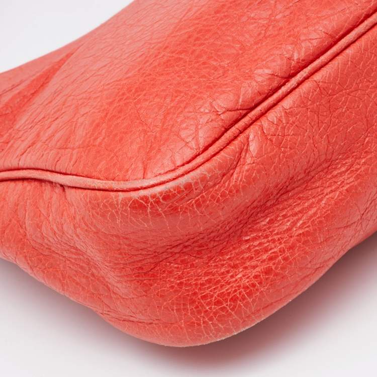 Pre Owned Balenciaga Rose Corail Leather Classic Hip Crossbody Bag