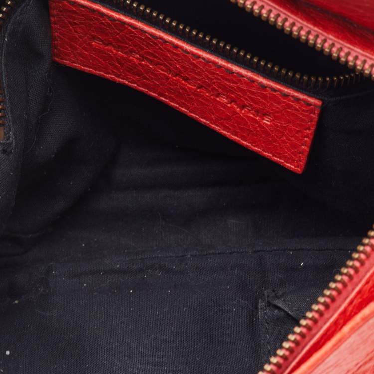 Pre Owned Balenciaga Rose Corail Leather Classic Hip Crossbody Bag