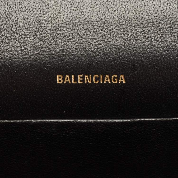Pre Owned Balenciaga White Lizard Embossed Leather Sharp Top Handle Bag