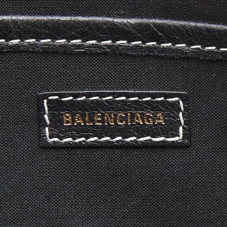 Pre Owned Balenciaga Multicolour Stripe Leather Bazar Pouch