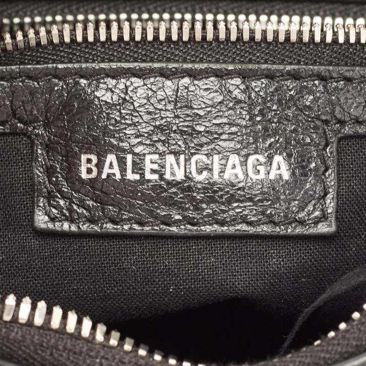 Pre Owned Balenciaga Black Glossy Leather Le Cagole Small Shoulder Bag