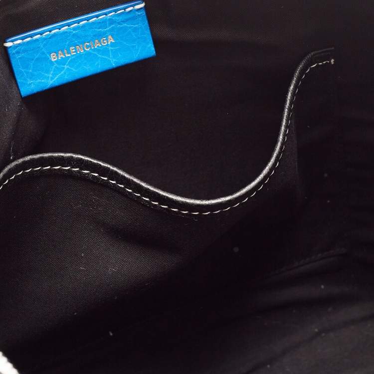 Pre Owned Balenciaga Multicolor Stripe Leather Bazar Fringe Clutch