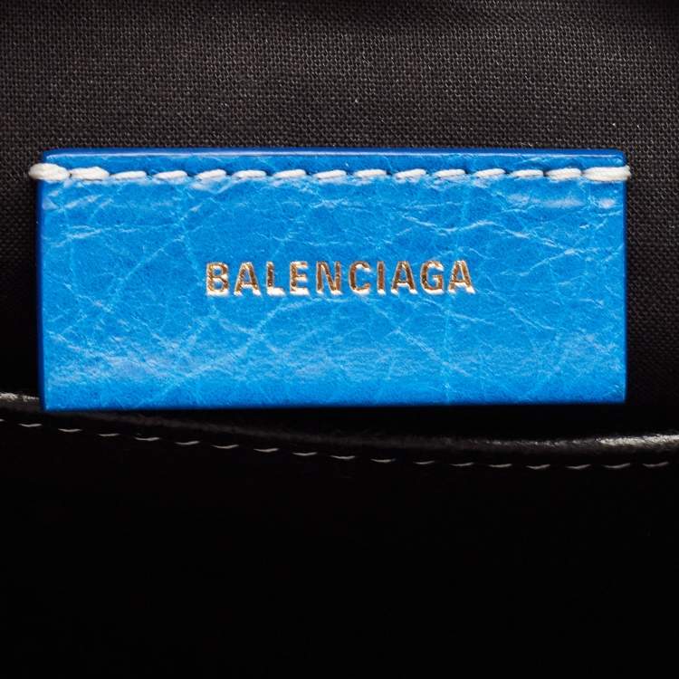 Pre Owned Balenciaga Multicolor Stripe Leather Bazar Fringe Clutch