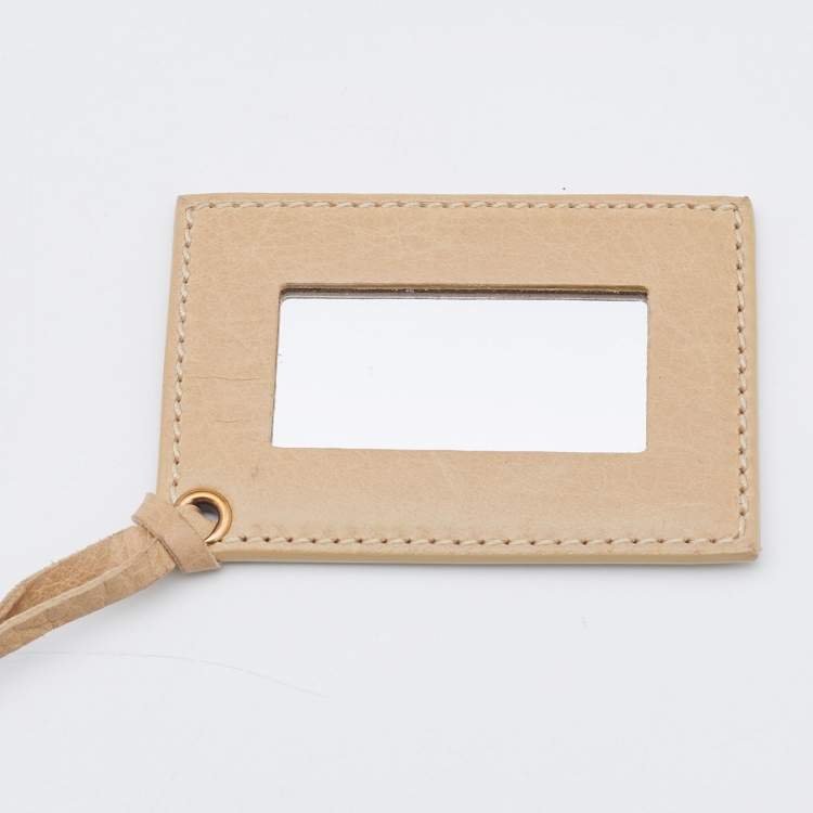 Pre Owned Balenciaga Praline Leather GGH Envelope Clutch