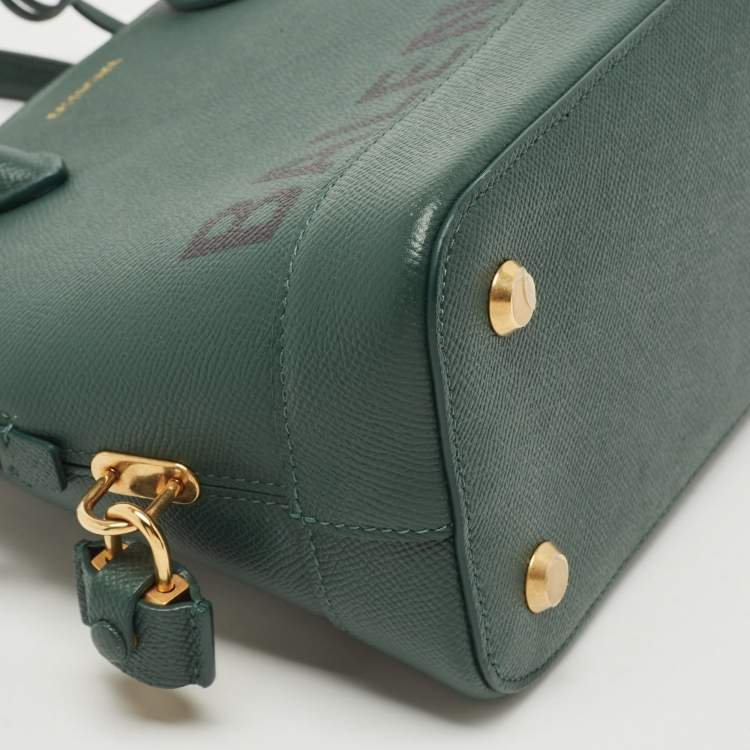 Pre Owned Balenciaga Dark Green Leather Small Ville Satchel