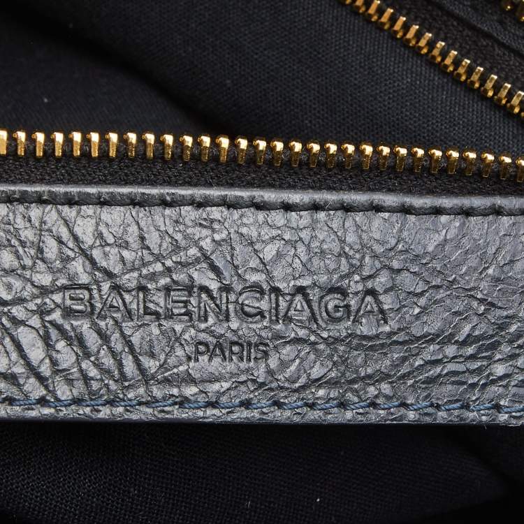 Pre Owned Balenciaga Dark Blue Leather RGH City Tote