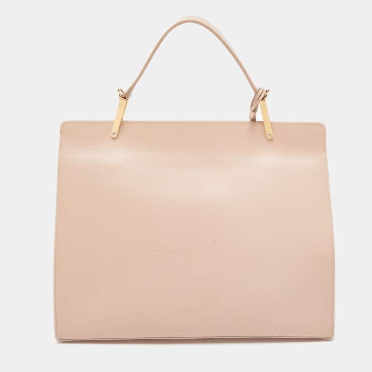 Pre Owned Balenciaga Pink Leather Le Dix Cartable Top Handle Bag