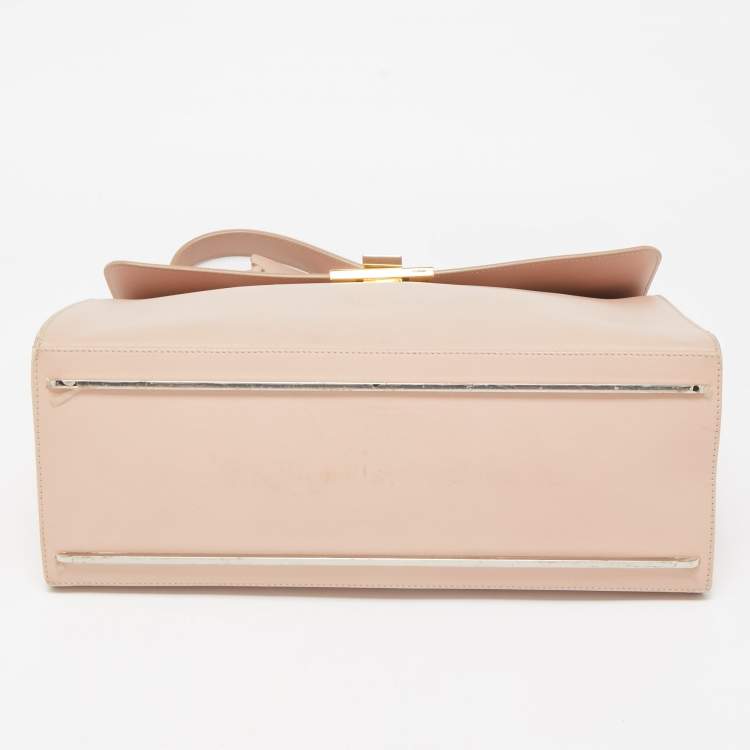 Pre Owned Balenciaga Pink Leather Le Dix Cartable Top Handle Bag