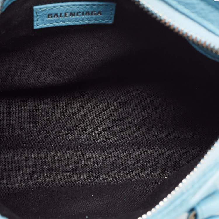 Pre Owned Balenciaga Blue Leather Nano Classic City Tote