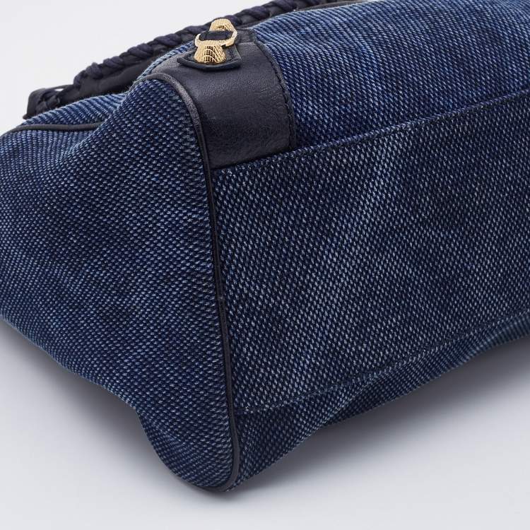 Pre Owned Balenciaga Blue Canvas and Leather RH Velo Bag