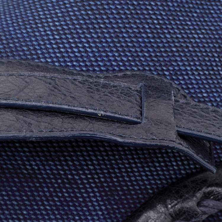 Pre Owned Balenciaga Blue Canvas and Leather RH Velo Bag