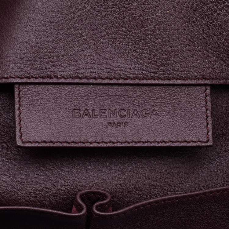 Pre Owned Balenciaga Murier Leather Papier A4 Tote