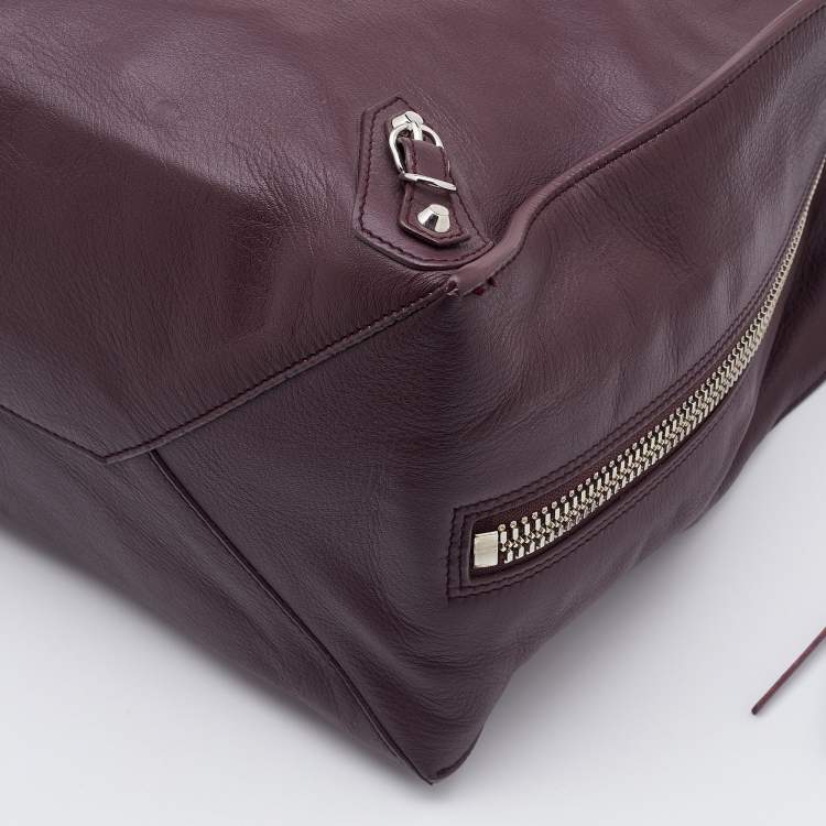 Pre Owned Balenciaga Murier Leather Papier A4 Tote