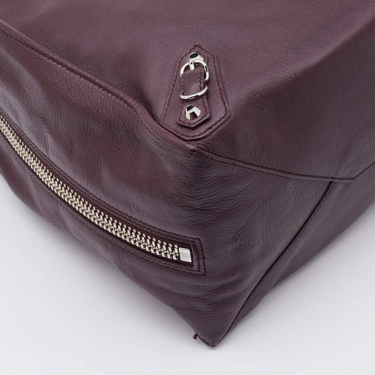 Pre Owned Balenciaga Murier Leather Papier A4 Tote