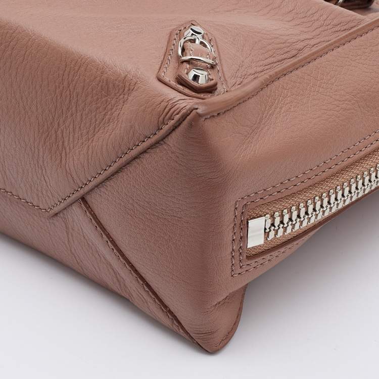 Pre Owned Balenciaga Tomette Leather Mini Papier A4 Tote